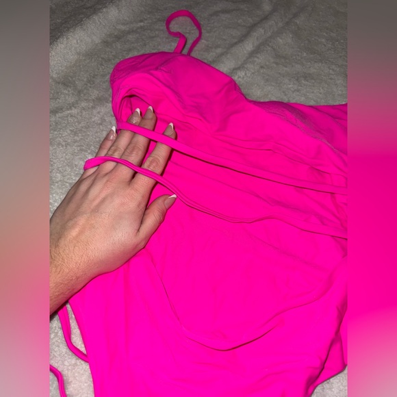 Hot Pink One Piece Swimsuit - Picture 3 of 4